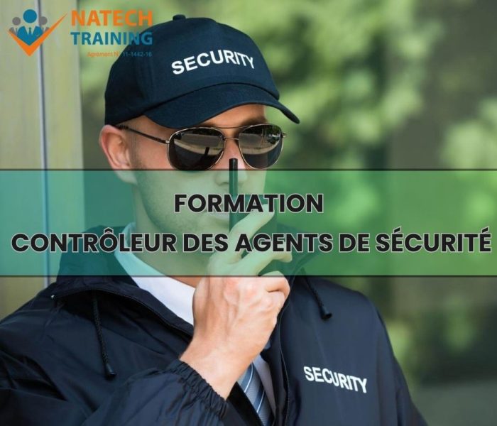 Formation contrôleur des agents de sécurité