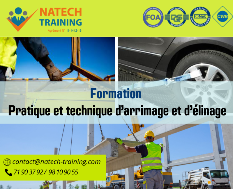 Formation en pratique et technique d'arrimage et d'élingage